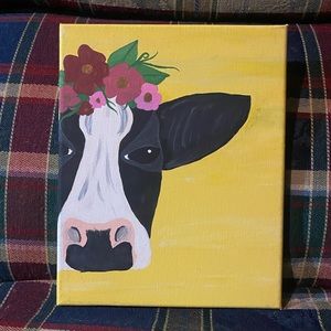 Gloss finished canvas painting.